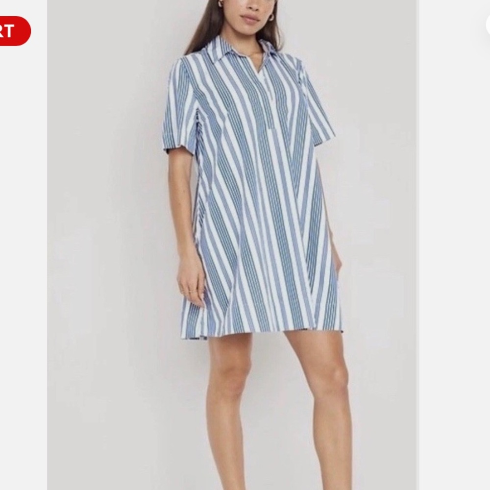 Old Navy Blue Striped Swing Dress
